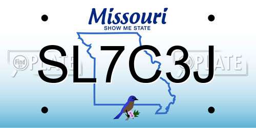 SL7C3J Missouri License Plate