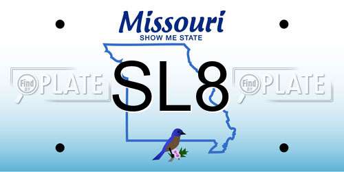 SL8 Missouri License Plate
