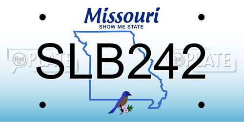 SLB242 Missouri License Plate