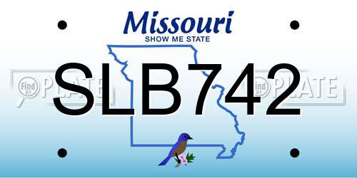 SLB742 Missouri License Plate