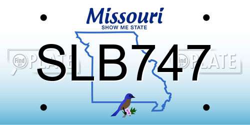 SLB747 Missouri License Plate