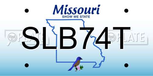 SLB74T Missouri License Plate