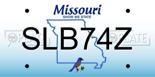 SLB74Z Missouri License Plate