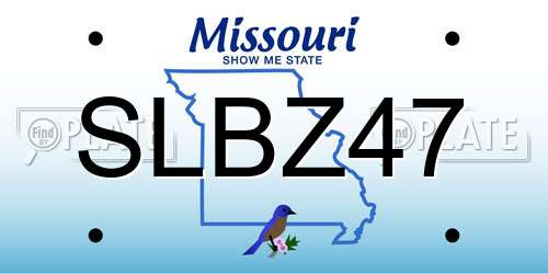 SLBZ47 Missouri License Plate