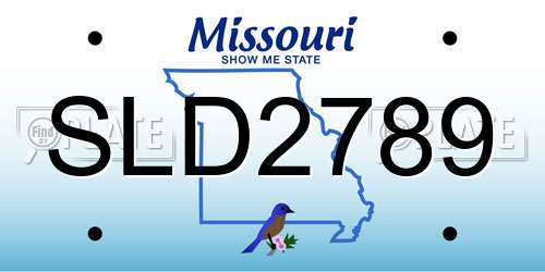 SLD2789 Missouri License Plate