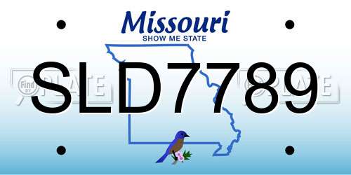 SLD7789 Missouri License Plate