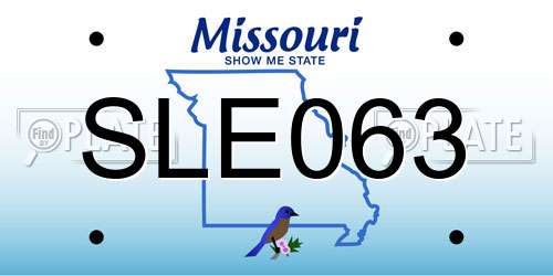 SLE063 Missouri License Plate