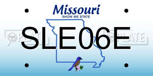 SLE06E Missouri License Plate