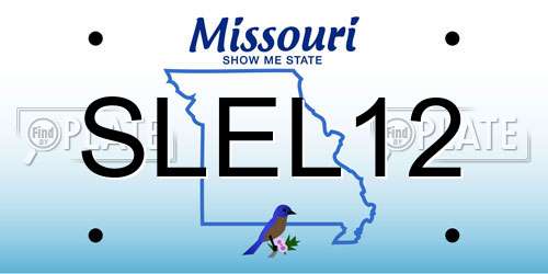 SLEL12 Missouri License Plate
