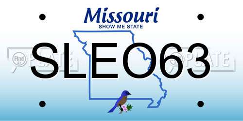 SLEO63 Missouri License Plate
