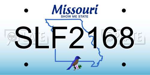 SLF2168 Missouri License Plate