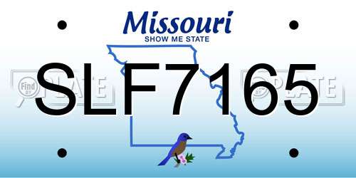 SLF7165 Missouri License Plate