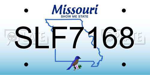 SLF7168 Missouri License Plate