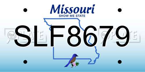 SLF8679 Missouri License Plate