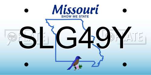 SLG49Y Missouri License Plate