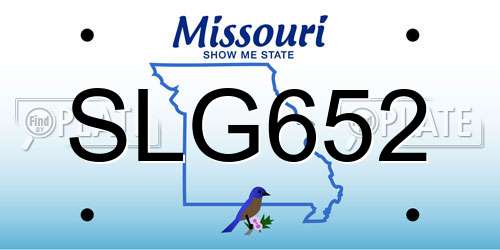 SLG652 Missouri License Plate