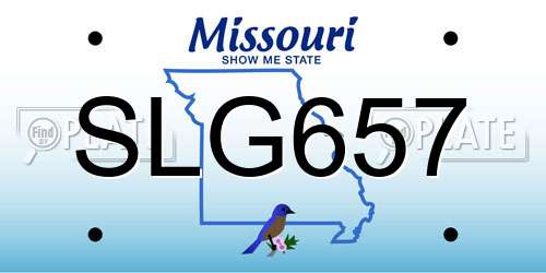 SLG657 Missouri License Plate