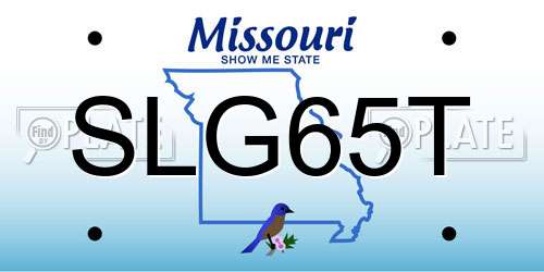 SLG65T Missouri License Plate