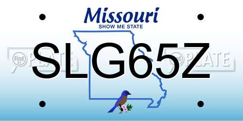 SLG65Z Missouri License Plate