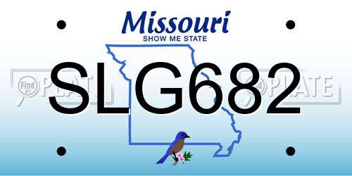SLG682 Missouri License Plate