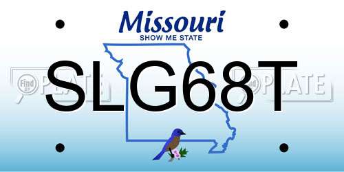 SLG68T Missouri License Plate