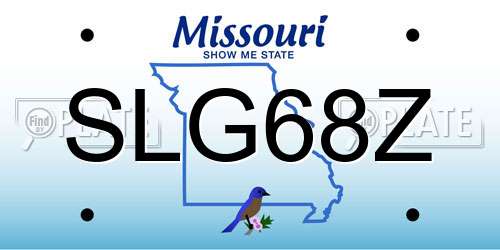 SLG68Z Missouri License Plate