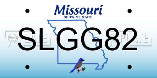 SLGG82 Missouri License Plate
