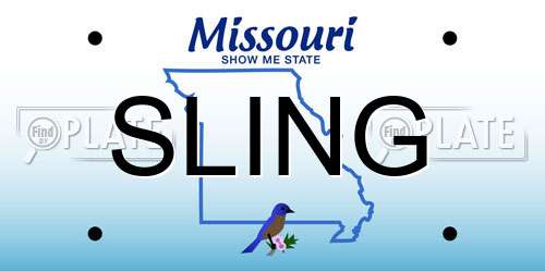 SLING Missouri License Plate