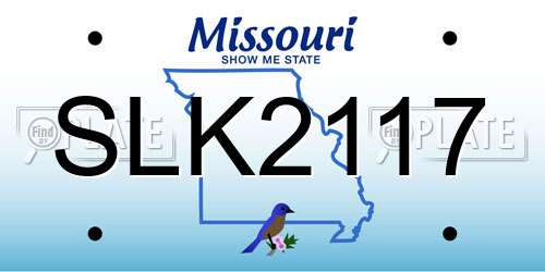 SLK2117 Missouri License Plate