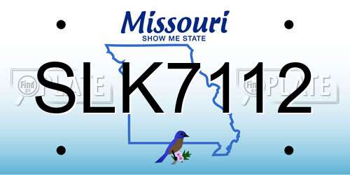 SLK7112 Missouri License Plate