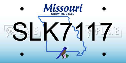 SLK7117 Missouri License Plate