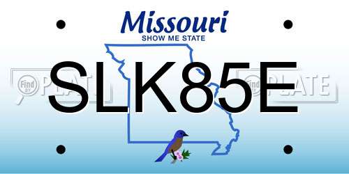 SLK85E Missouri License Plate
