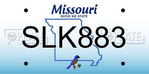 SLK883 Missouri License Plate