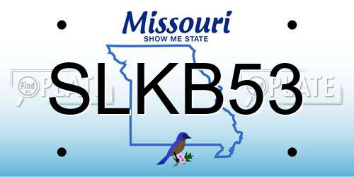 SLKB53 Missouri License Plate