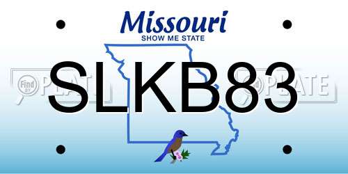SLKB83 Missouri License Plate