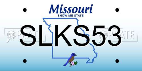 SLKS53 Missouri License Plate
