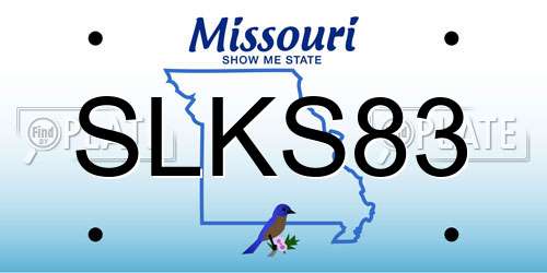 SLKS83 Missouri License Plate