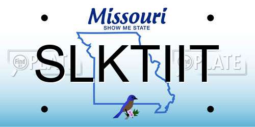 SLKTIIT Missouri License Plate