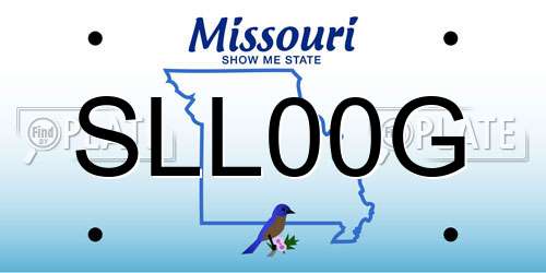 SLL00G Missouri License Plate