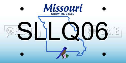 SLLQ06 Missouri License Plate