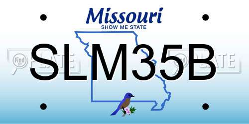 SLM35B Missouri License Plate