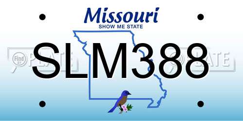 SLM388 Missouri License Plate