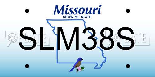 SLM38S Missouri License Plate