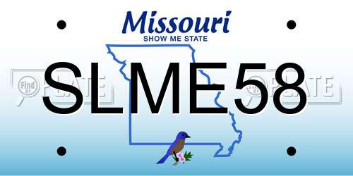 SLME58 Missouri License Plate