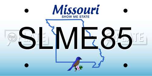 SLME85 Missouri License Plate