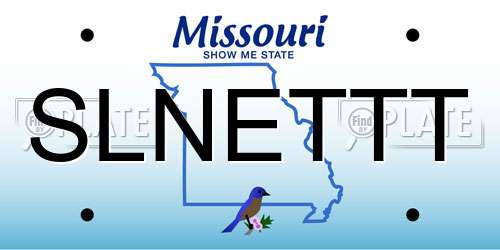 SLNETTT Missouri License Plate