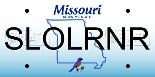 SLOLRNR Missouri License Plate