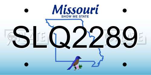 SLQ2289 Missouri License Plate