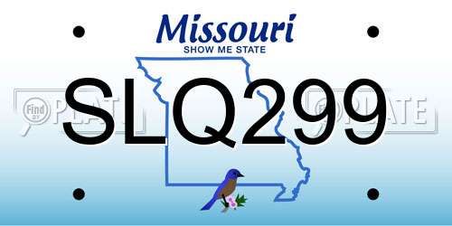 SLQ299 Missouri License Plate