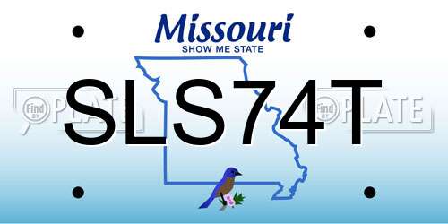 SLS74T Missouri License Plate